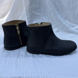 Janie and Jack girls black ankle boots sparkly 13